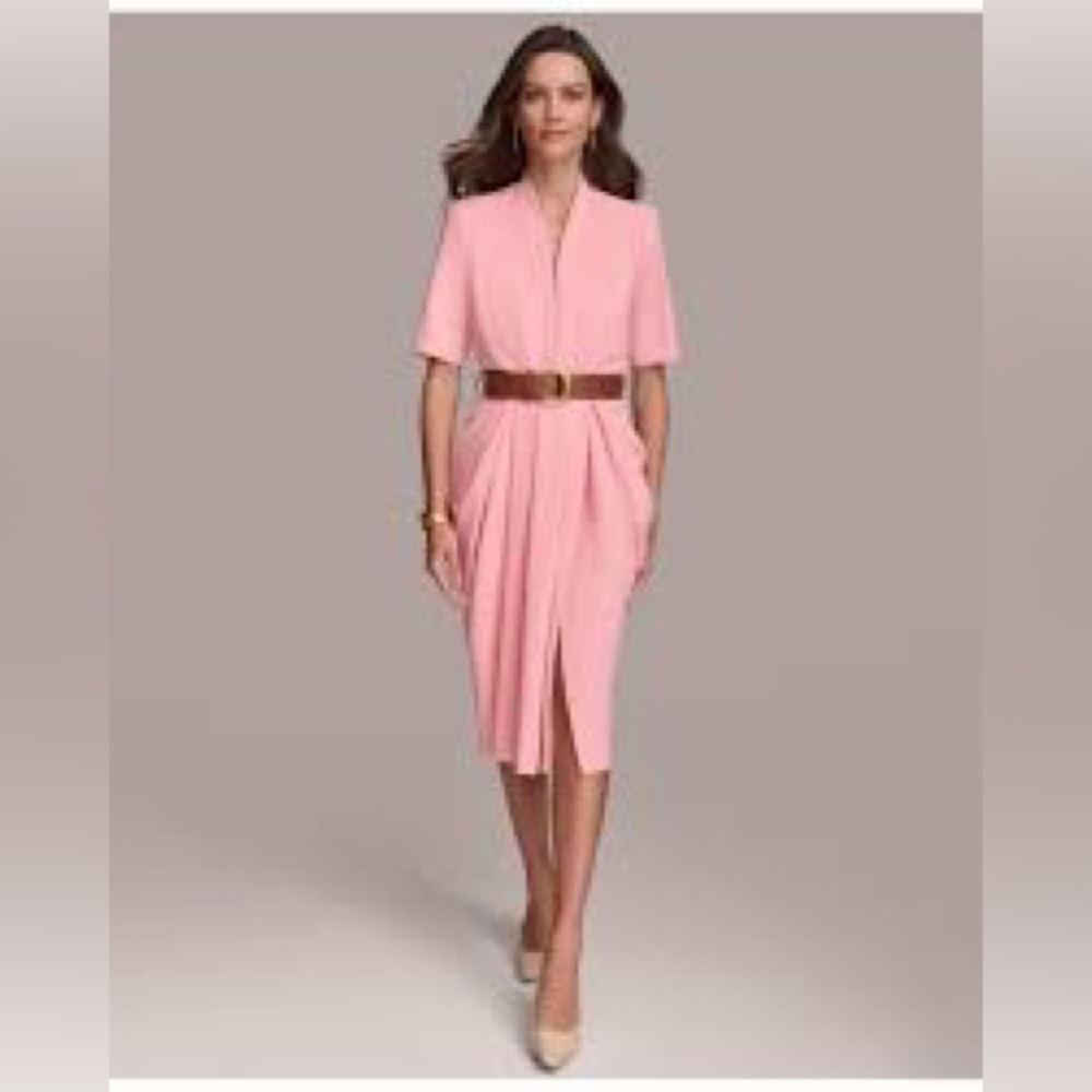 Donna Karan Pink Midi Dress